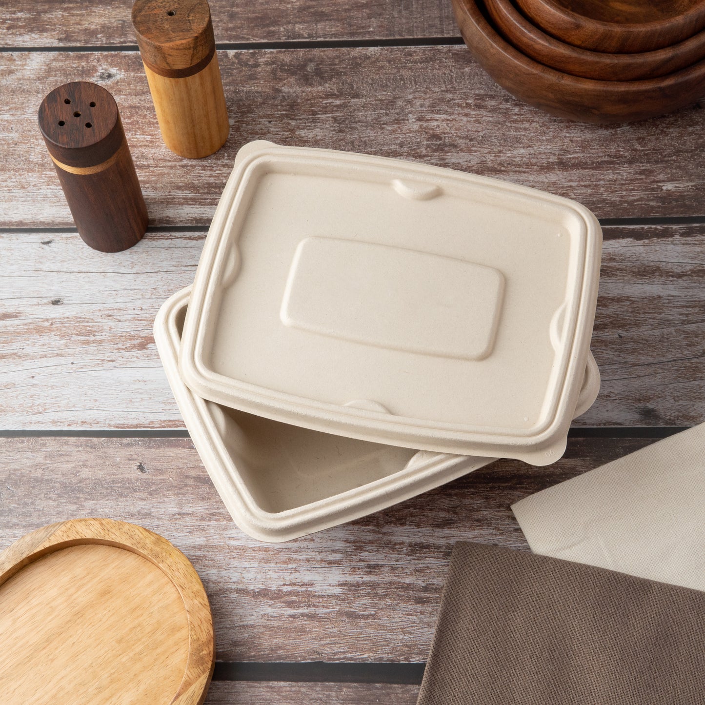 Rectangular Container with lid 1000 ml