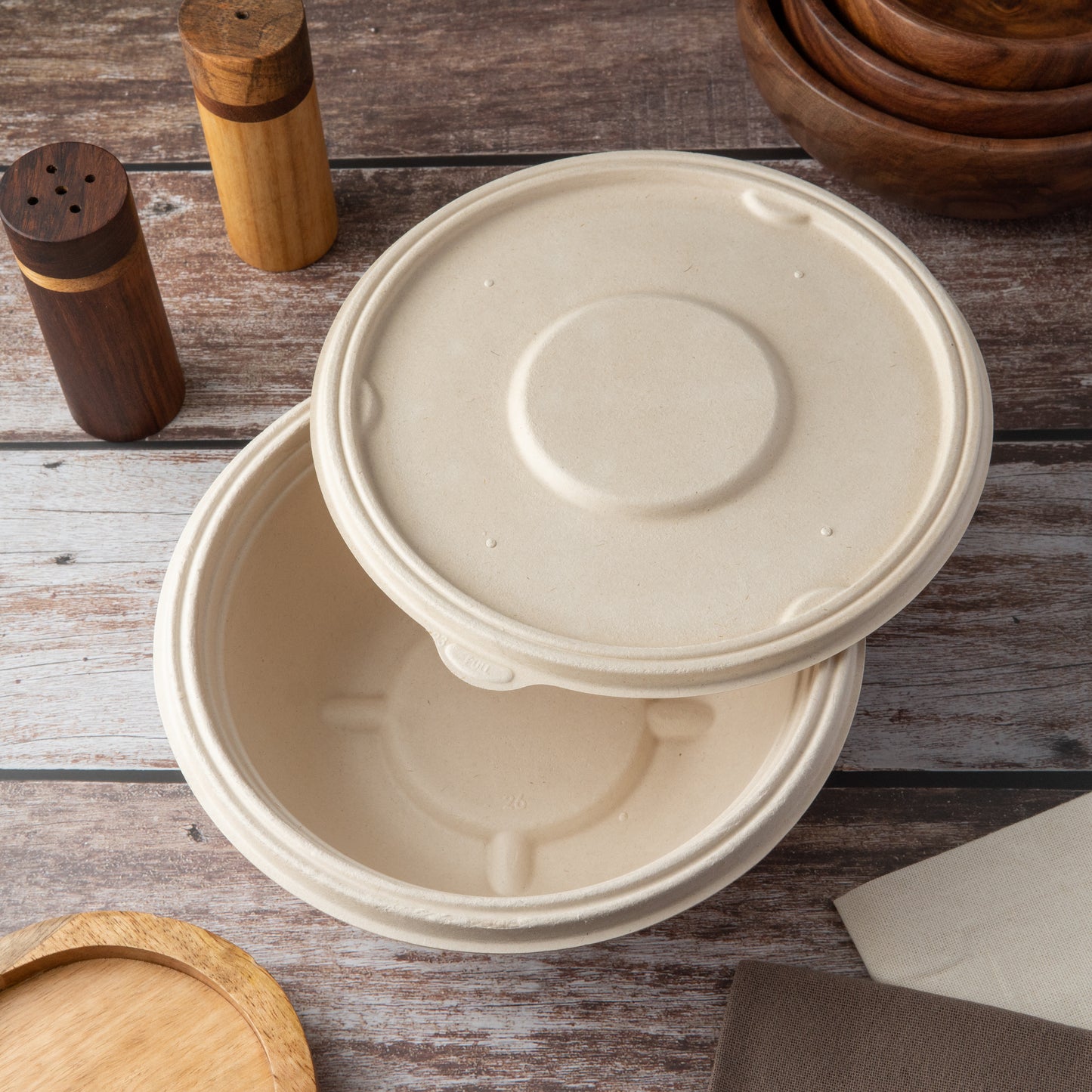 Round Bowl with lid 1000 ml